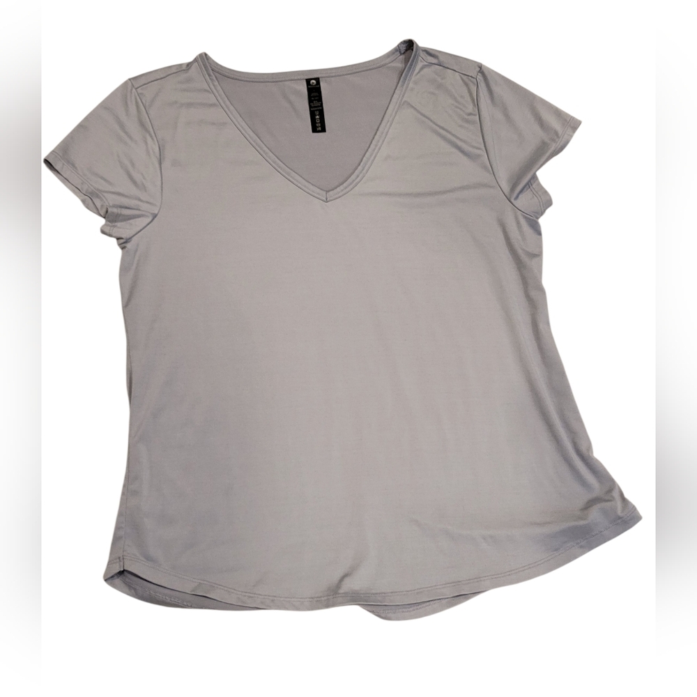 90 Degree By Reflex Light Gray V-Neck